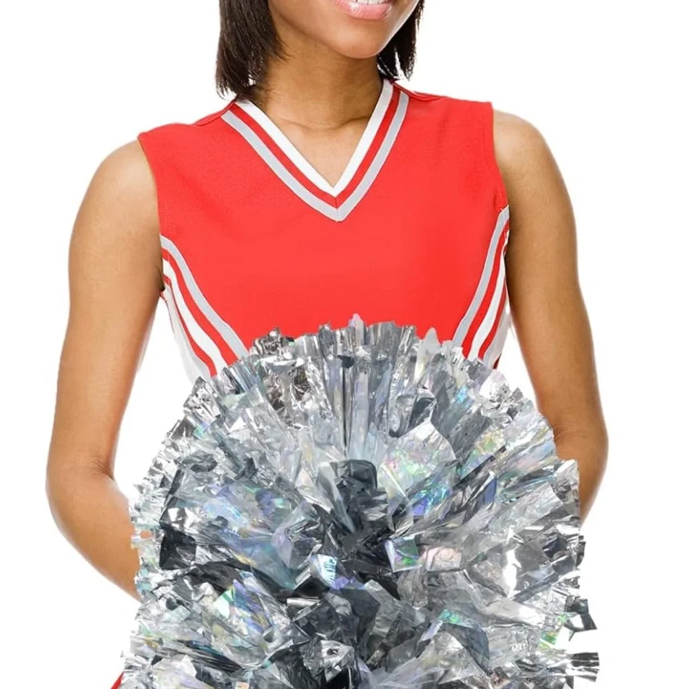 Silver Metallic Party Decorations Pom Poms
